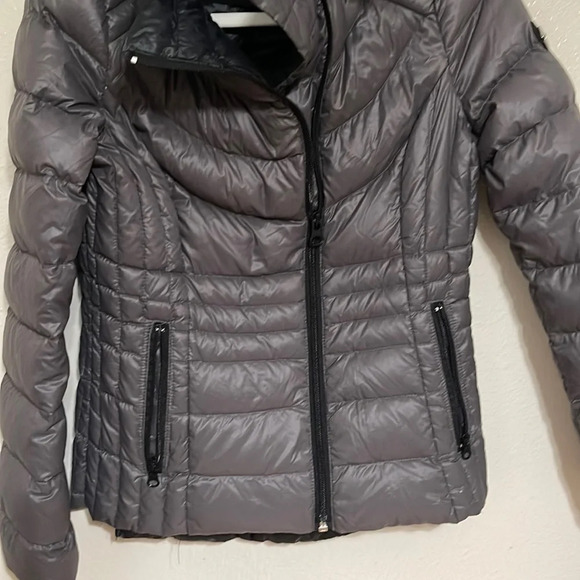Bernardo Puffer Long Sleeve Size Small Black Jacket Hooded metallic gray - Picture 9 of 16